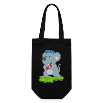Mouse Bottle of Red Wine - Gift Bag for Bottles - black - Front