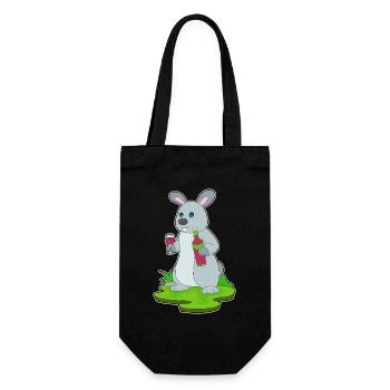 Hase Bottle of Red Wine - Gift Bag for Bottles - black - Front