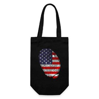 Empreintes digitales du drapeau américain - Sac à bouteille - noir - Devant