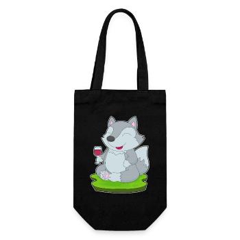 Wolf Red Wine - Gift Bag for Bottles - black - Front