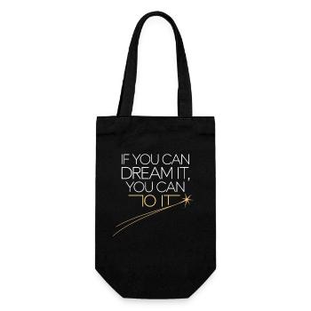 If You Can Dream It You Can Do It Goals Motivation - Gift Bag for Bottles - black - Front