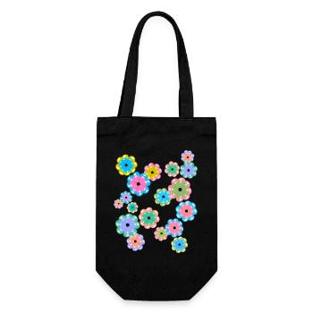Spring Beginning Spring Flowers Flower Birthday - Gift Bag for Bottles - black - Front