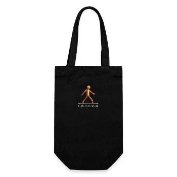 Ironisches Minimalistischer Pixel Humor Geschenk - Geschenkbeutel für Flaschen - Schwarz - Vorne