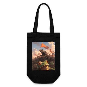 Epic Frog Revolution Artful Painting - Gift Bag for Bottles - black - Front
