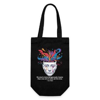 Entfesselter Geist | Watts Psychedelische Einsicht - Geschenkbeutel für Flaschen - Schwarz - Vorne
