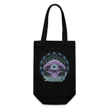 Pilzaugen-Portal | Psychedelische Vision Kunst - Geschenkbeutel für Flaschen - Schwarz - Vorne