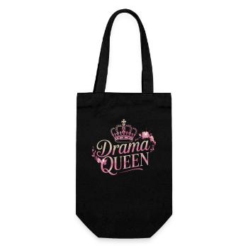 Drama Queen Königin Prinzessin Selbstwert Frauen - Geschenkbeutel für Flaschen - Schwarz - Vorne