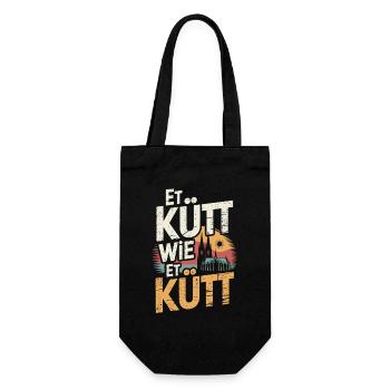 Köln Et Kütt Wie Et Kütt Kölner Grundgesetz Kölsch - Geschenkbeutel für Flaschen - Schwarz - Vorne