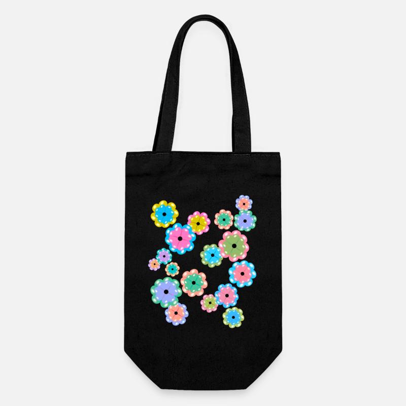 Mandala de printemps fleurs, fleurs, - Sac à bouteille - noir