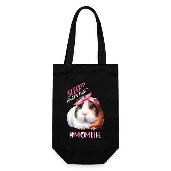 Sleep? What is that? Guinea pig mother mom - Gift Bag for Bottles - black - Front