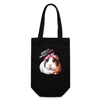Worlds Okayest Mom Guinea Pig Mom Mom - Gift Bag for Bottles - black - Front