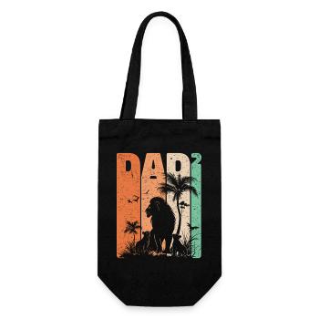 Papa High 2 Leo Deux enfants Cadeau de fête des pères - Sac à bouteille - noir - Devant