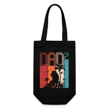 Père de deux enfants Safari Lion Fête des pères - Sac à bouteille - noir - Devant