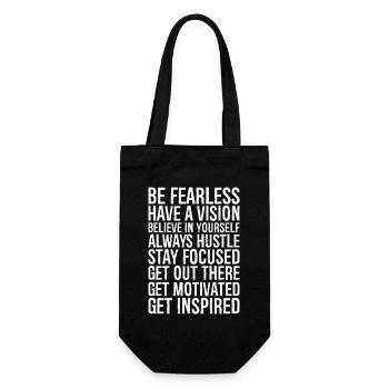 be fearless have a vision believe in yourself - Geschenkbeutel für Flaschen - Schwarz - Vorne
