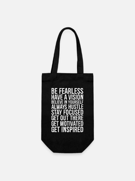 be fearless have a vision believe in yourself - Geschenkbeutel für Flaschen - Schwarz