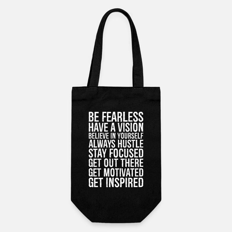 be fearless have a vision believe in yourself - Geschenkbeutel für Flaschen - Schwarz