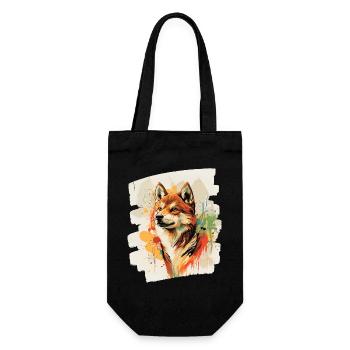 Shiba Inu - Gift Bag for Bottles - black - Front