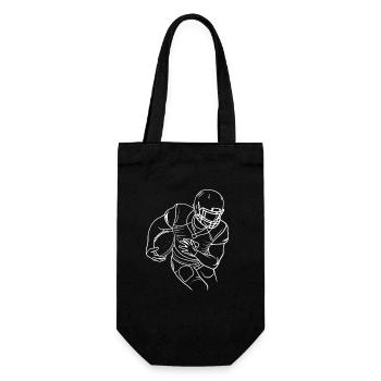 Dessin de footballeur - Sac à bouteille - noir - Devant