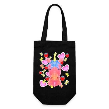 Unicorn Retro Unicorns Kids Child Baby Hearts - Gift Bag for Bottles - black - Front