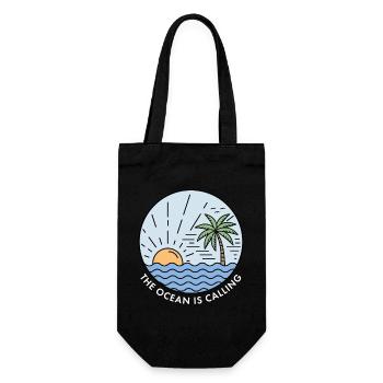 The Ocean is Calling - Gift Bag for Bottles - black - Front