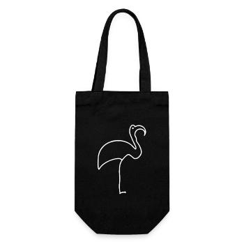 Flamingo - Gift Bag for Bottles - black - Front