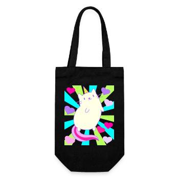 Unicorn Unicorns Cat Cats Retro Kids - Gift Bag for Bottles - black - Front
