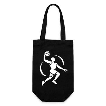 Basketball player - Gift Bag for Bottles - black - Front