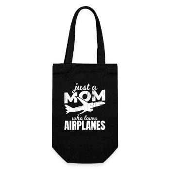 Maman qui adore les avions - Sac à bouteille - noir - Devant