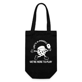 Life's a paddle we are here to play pickleball - Gift Bag for Bottles - black - Front