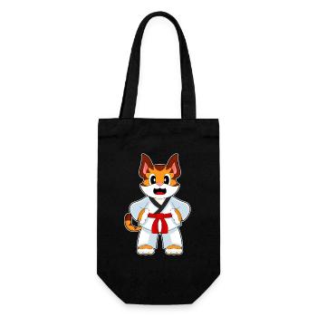 Tiger Karate Kampfsport - Geschenkbeutel für Flaschen - Schwarz - Vorne
