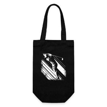 Golfer Graphic - Gift Bag for Bottles - black - Front