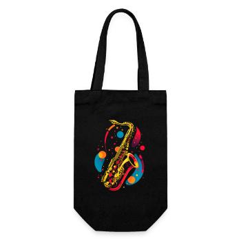 Graphisme pour saxophone - Sac à bouteille - noir - Devant