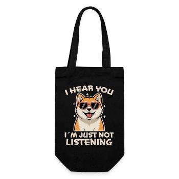 Akita Saying Akita Inu Dogs Funny Akita Gift - Gift Bag for Bottles - black - Front
