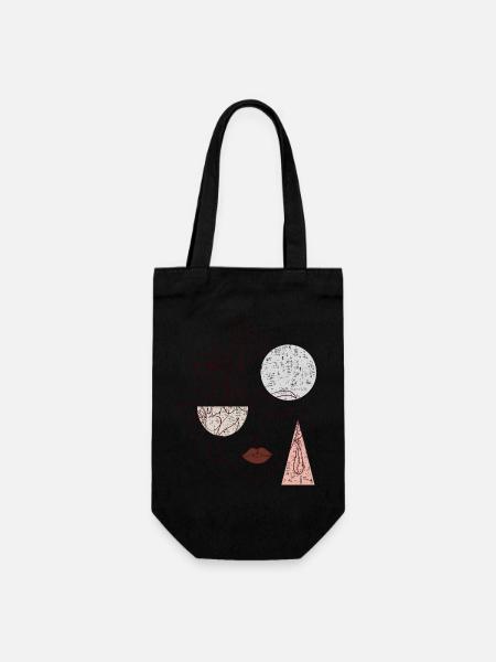 Love and joy - Geschenkbeutel für Flaschen - Schwarz
