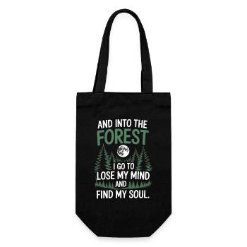Into The Forest I Go To Lose My Mind Find My Soul - Gift Bag for Bottles - black - Front