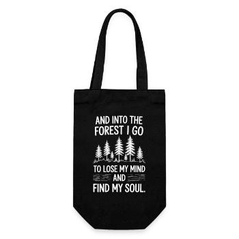 Into The Forest I Go To Lose My Mind Find My Soul - Gift Bag for Bottles - black - Front