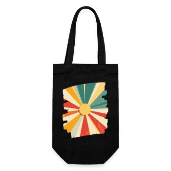 Soleil d’été Coucher de soleil - Sac à bouteille - noir - Devant
