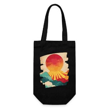 Summer Palm Tree Sunset - Gift Bag for Bottles - black - Front