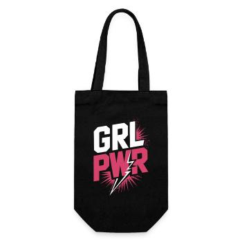 Femmes Pouvoir GRL PWR Fille Patriarcat Féminisme - Sac à bouteille - noir - Devant