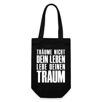 Träume nicht dein Leben - Unternehmer Startup - Geschenkbeutel für Flaschen - Schwarz - Vorne