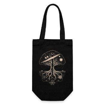 Mystical Tree of Life Geometry Art - Gift Bag for Bottles - black - Front