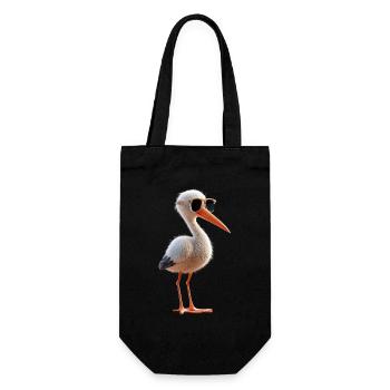Stork Lover White Stork Giant Stork Storks Storks - Gift Bag for Bottles - black - Front