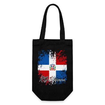 Dominican Flag, Dominican Pride - Gift Bag for Bottles - black - Front