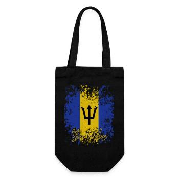 Flagge von Barbados, Barbados-Stolz - Geschenkbeutel für Flaschen - Schwarz - Vorne