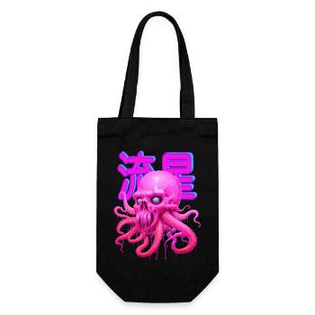 PINK OCTOPUS SCULL! - Gift Bag for Bottles - black - Front