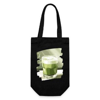 Matcha Latte Lover Green Tea - Gift Bag for Bottles - black - Front