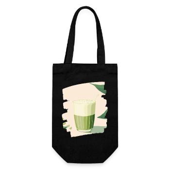 Matcha Latte Lover Green Tea - Gift Bag for Bottles - black - Front