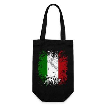 Italian flag, Italian pride - Gift Bag for Bottles - black - Front