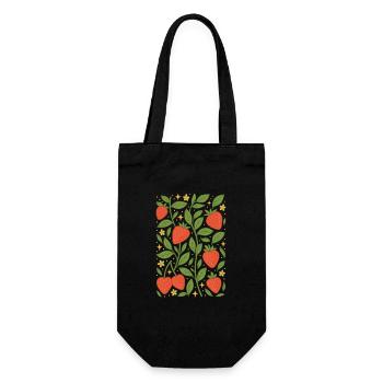 Berry Magic Strawberries - Gift Bag for Bottles - black - Front
