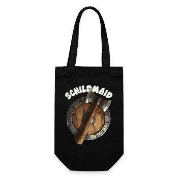Schildmaid Wikinger Odin, Thor Asgard Schild - Geschenkbeutel für Flaschen - Schwarz - Vorne